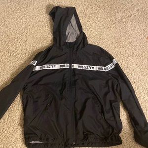 black hollister wind breaker